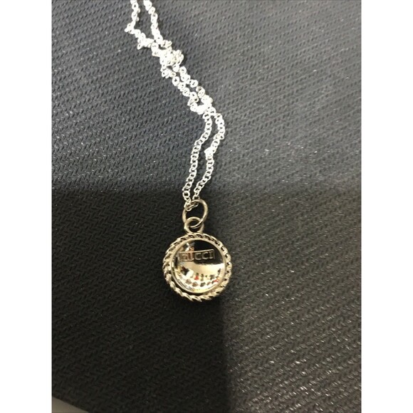 Fashion Double G Charm On 20” Silver Tone Dainty Necklace GUC - Picture 6 of 6